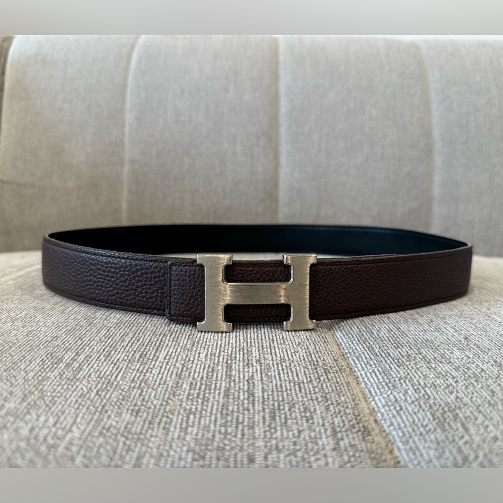 Hermes Black/Brown Reversible Belt (Size 85)